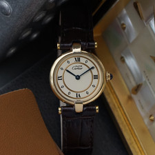 Cartier 1990s Vendome .925 Vermeil Small 24 mm 590004 Quartz 5