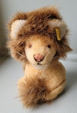 Vintage Steiff Snuffy Loewe Lion 3518/14 Germany 6" Button 1975-77 Brown
