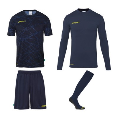 Uhlsport Fußball  Teamsport Textil Torwarttrikots Prediction Torwartset Marine