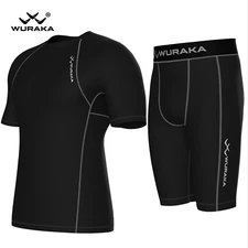Mens Compression Armor Base layer Under Armor Half Sleeve Shirt & Fitness Shorts