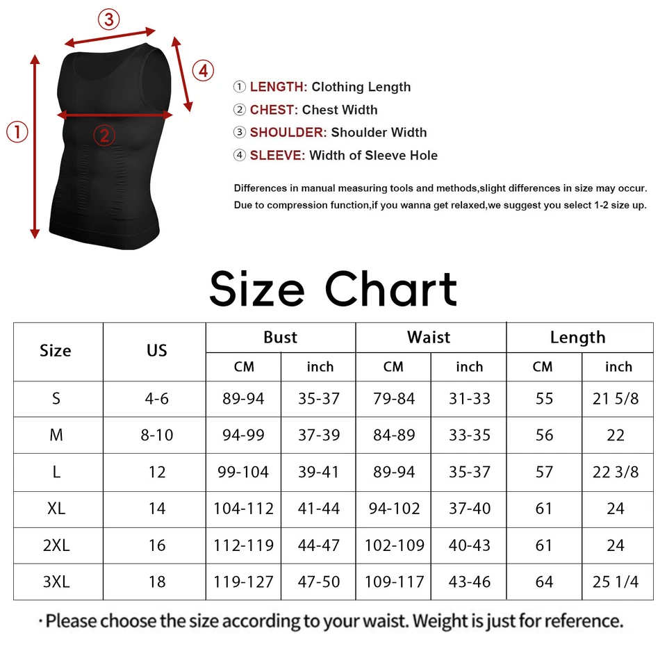 3 PACK Body Shaper Top Tank for Men Chest Compression Shirt Slim Shapertop Tank - Image 2 of 4