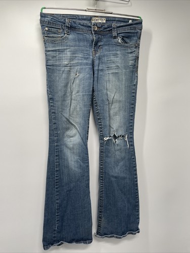 L. e. i. Girl's 5 Pocket Cotton Blend Stretch Blue Jeans Pants Juniors Size 9 - Picture 4 of 16