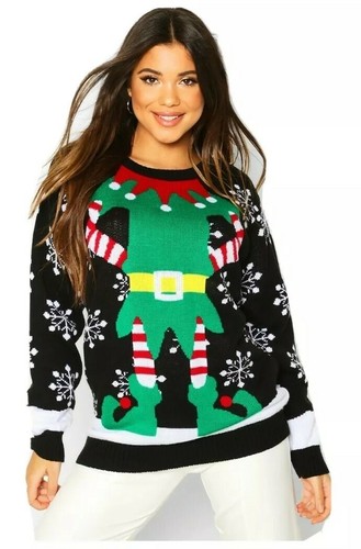 Christmas Eve Mrs Elf Sweater Jumper 