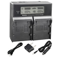 Kastar LCD Dual Fast Charger for Canon BP-A30 Battery  Canon CG-A10 Charger