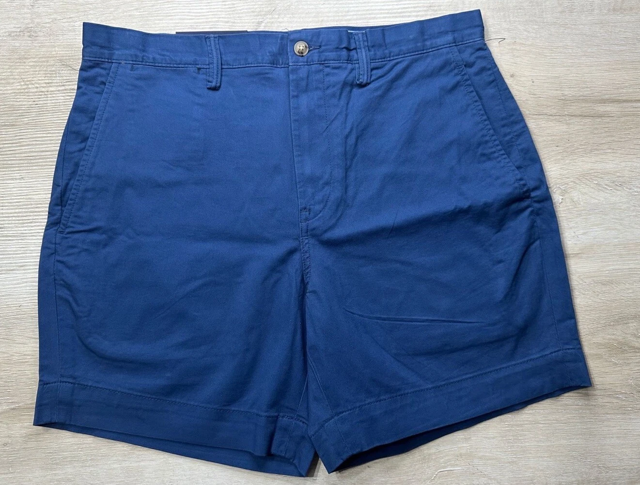 NWT Polo Ralph Lauren Mens Blue 40 Stretch Classic Fit Chino Shorts Blue Pony