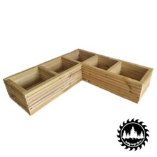 Corner Planter Wooden Decking Planter Garden Trough Flower Plant Pot