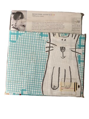 Designers Guild Kids Summer Meadow Euro Pillow Sham Plaid Lady Bug NIP