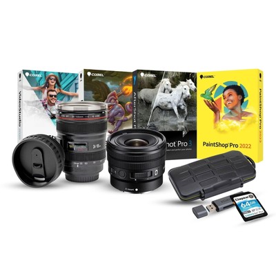 Sony E PZ 10-20mm F4 G APS-C Power Zoom G Lens with Editing Software Bundle
