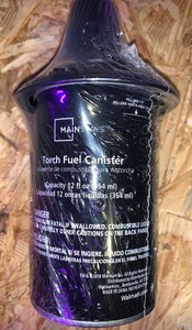 Mainstays 12oz Capacity Torch Fuel Canister Tiki 