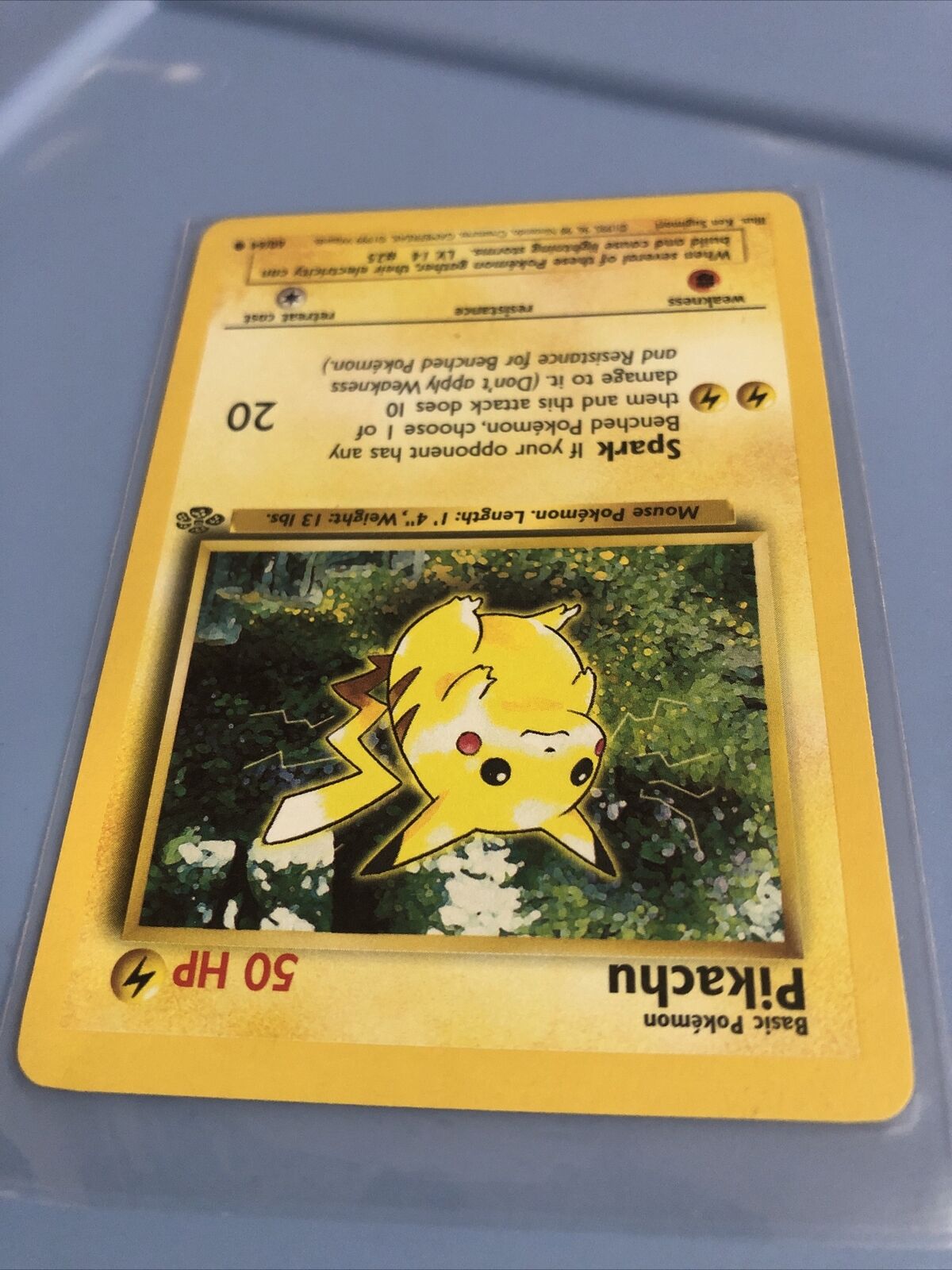 Mavin  Shiny Rare Basic Pokemon Pikachu Card In good Condition hp 60  Hologram 25th