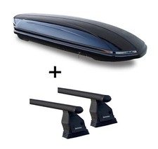 Dachbox VDPMAA460L+Dachtr&auml;ger Tema f&uuml;r f&uuml;r Mercedes CKlasse W204 07-13 Stahl