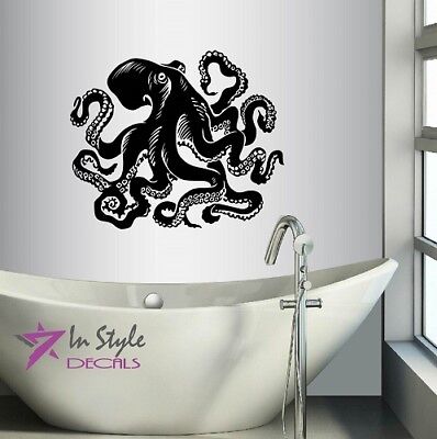 Wall Decal Vinyl Sticker Animal Bedroom Octopus Sprut Ocean Sea Z1536