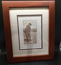 R.H. Badeau Etching "Gentleman's Game 1912" 102 Of 400 Limited Edition Framed