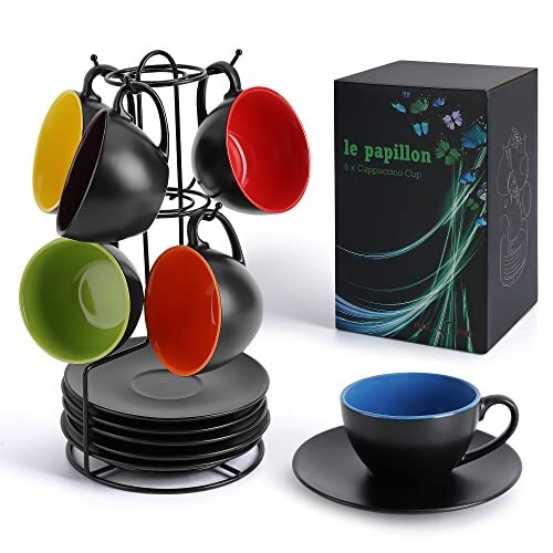 MIAMIO - Grès porcellanato Ceramica 6 x 175 ml Set di Tazze da (u5l)