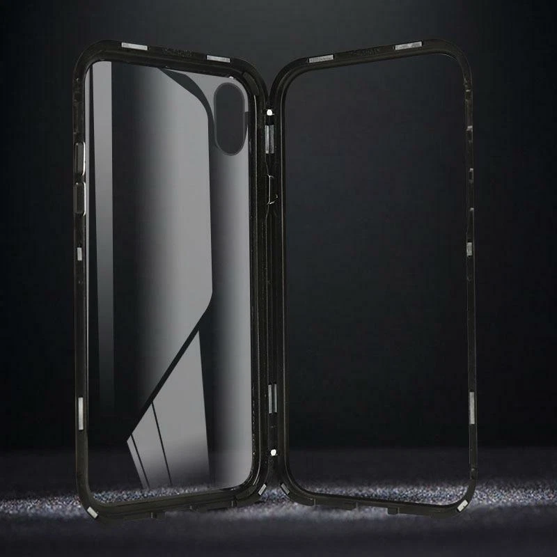 iPhone 6/7/8/X S/Plus - Magnetic Metal Protective 360 Glass Case Cover - Image 4 of 4