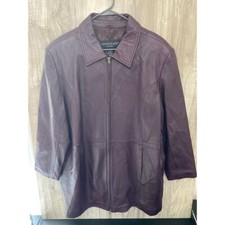 vintage Centigrade plum Purple leather jacket - Ladies 1X - 2-way Zip