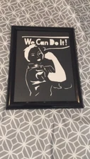Paper cutting "We can do it!", size 8x10