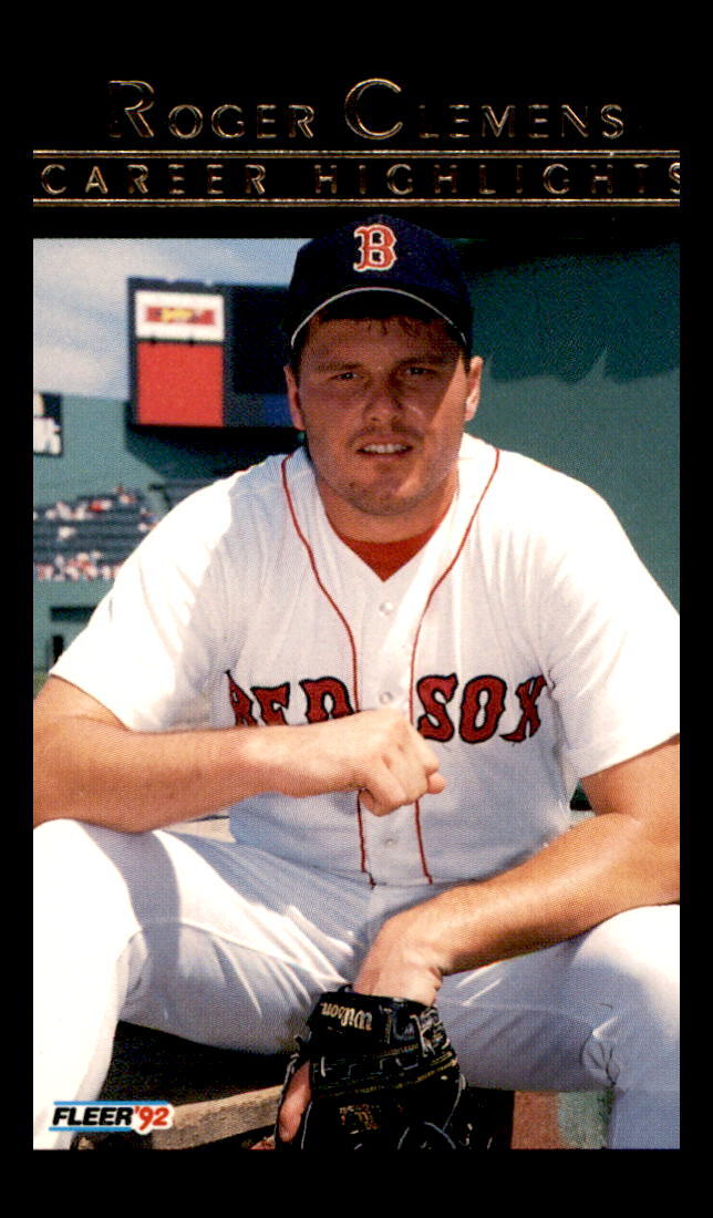 1992 Fleer #3 Roger Clemens Roger Clemens Career Highlights