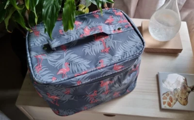 Flamingo Makeup bag / Cosmetic case - Grey