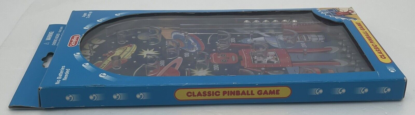 TABLETOP HANDHELD SPACE PINBALL GAME TOY INTERGALACTIC ROCKET BY RIDLEY'S  11”