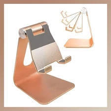 Cell Phone Tablet Stand Adjustable Multiangle Aluminum Nonslip Dock Holder Cradl