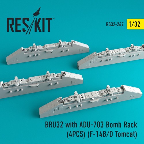 ResKit RS32-0267 Escala Modelo 1:32 BRU32 con ADU-703 Bomb Racks para F-14 (4 piezas) - Imagen 23 de 24