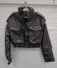 NEW Zara Faux Leather Jacket With Tabs Women's Size Medium