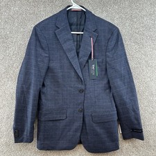 NWT Tommy Hilfiger TH Flex Men's Sport Coat Blue Plaid 38 Regular Conrad Blazer