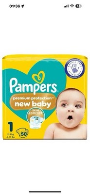 Pampers New Baby Größe 1 Windeln 2-5Kg Premium Protection, 50er Pack Windeln