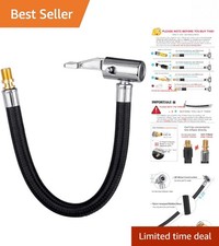 Lock-On Tire Inflator Adapter - Standard Thread & Hands-Free Design