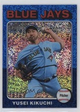 2024 Topps Heritage Chrome Blue Sparkle Refractor Yusei Kikuchi #433 g6p
