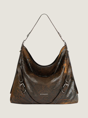 Givenchy Large Voyou Bag   Crackled Leather   Black/gold   Shoulder or Crossbody