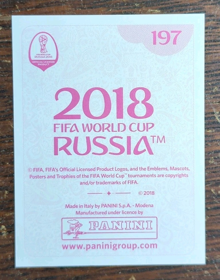 2018 Panini World Cup #197 Kylian Mbappe RC Rookie Stickers Pink Back  view 2