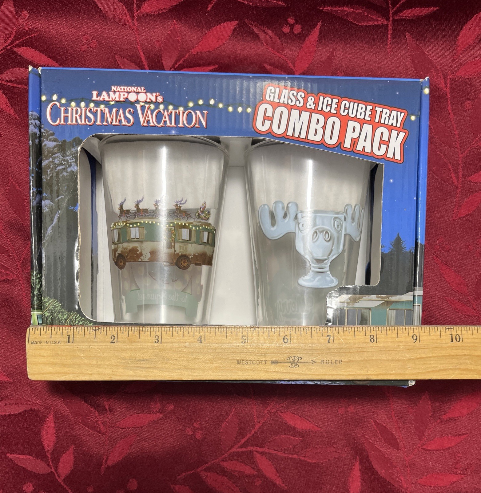 National Lampoon's Christmas Vacation Pint Glasses  and Ice Cube Tray Combo