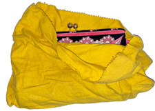 Portafoglio Vintage Emilio Pucci Velluto Blu Rosa Anni 70 Clutch