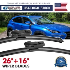 26"+16"All season Wiper blades Replacement for Lexus NX200T NX300 NX300h Premium
