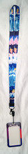 disney cinderella badge holder lanyard ID w/ key holder hard plastic case
