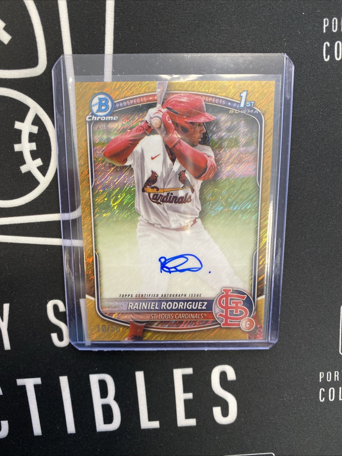 2025 Bowman Chrome Rainiel Rodriguez Gold Shimmer 1st Auto /50