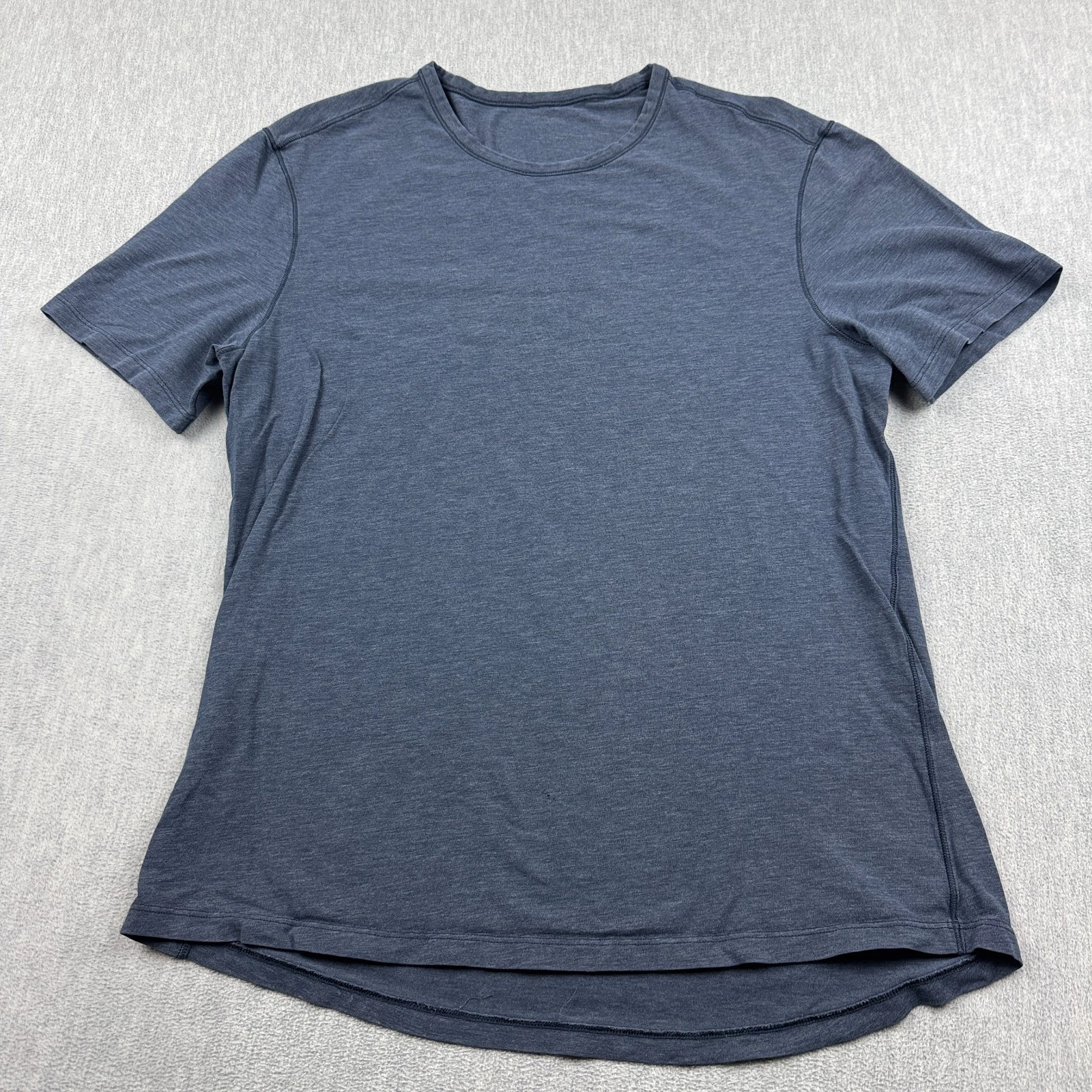 Lululemon Shirt Mens Medium Blue Heathered 5 Year Basic Athletic Training Gym