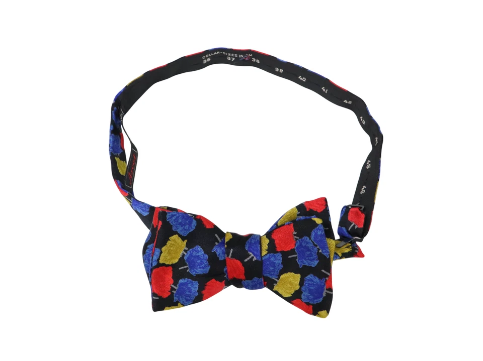 Pajarita ASCOI para hombre talla única multicolor patrón floral pura seda gancho y ojo Foto 2 de 4