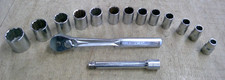 Vintage Craftsman V Series 12 Drive 15 Pc Sae 12 Point Socket Set Usa Made.old