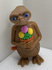 Vintage E.T. Extra-Terrestrial with Flowers Wind-Up Action Figure Toy