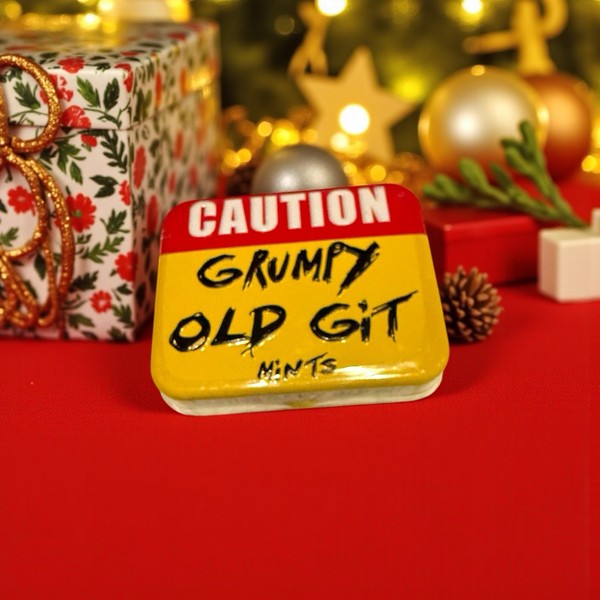 Grumpy Old Git Mints Lata Divertido Secreto Santa Medias Relleno Broma Novedad Regalo