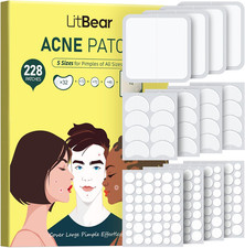 LitBear Pimple Patches for Face, Large Acne Patch, XL Hydrocolloid Bandages,Zit