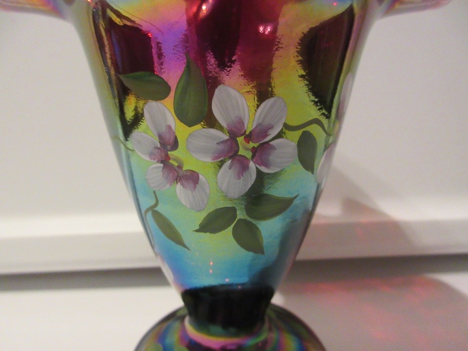 Rainbow Raspberry Acro Fenton Raspberry Iridized 7
