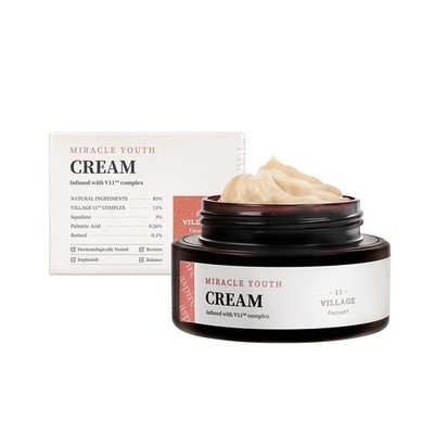 VILLAGE11FACTORY Miracle Youth Cream Retinol 0.1%  1.69 Fl oz/50ml
