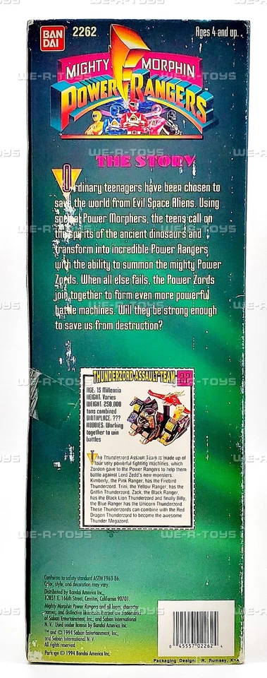 Juego Mighty Morphin Power Rangers Thunderzord Assualt System 1994 Bandai 2262 Foto 4 de 4