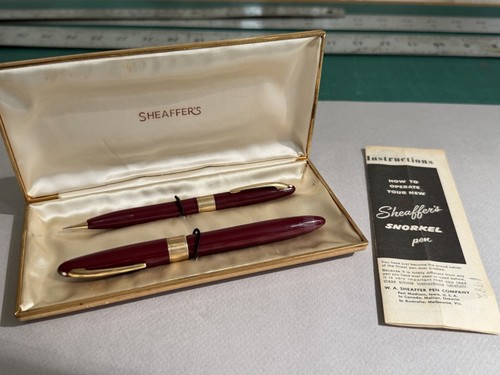 Sheaffer’s Vintage Snorkel Fountain Pen And Pencil Set