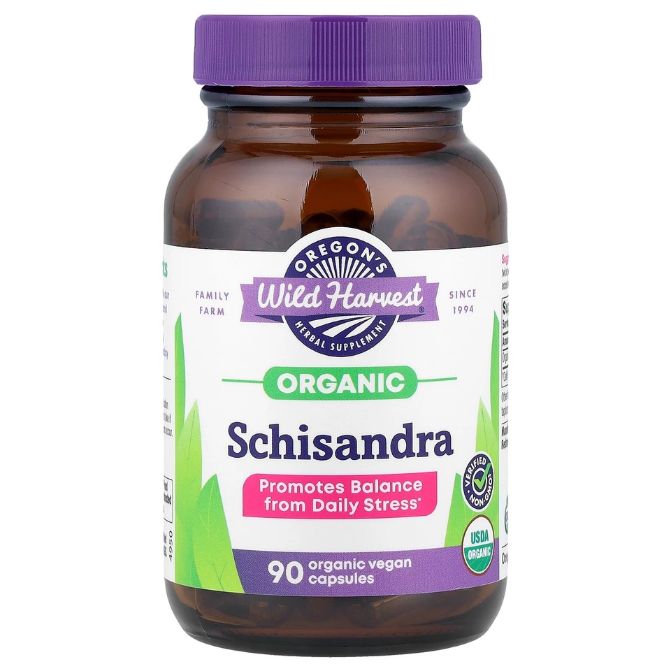 Oregon s Wild Harvest Schisandra 90 Vegetarian Capsules Dairy-Free, Gluten-Free,