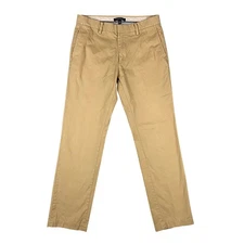 Banana Republic Emerson Chino Mens Tan Straight Fit Cotton Pants Size 31